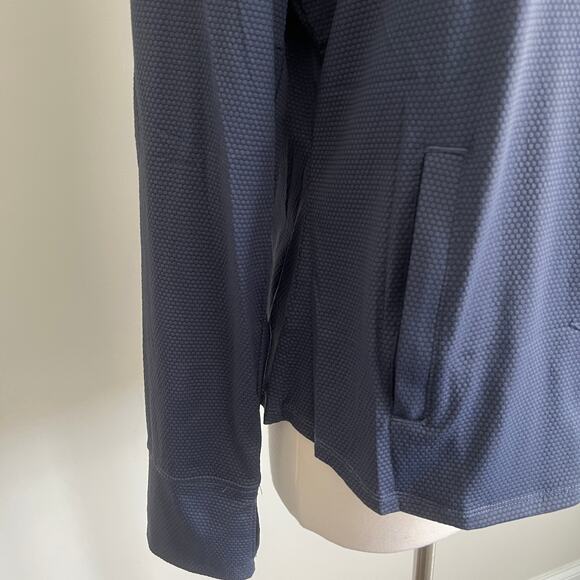 Tommy Bahama Golf Athletic Full Zip Jacket Thumbholes Blue XL Textured - Picture 5 of 12